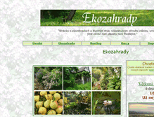 Tablet Screenshot of ekozahrady.cz